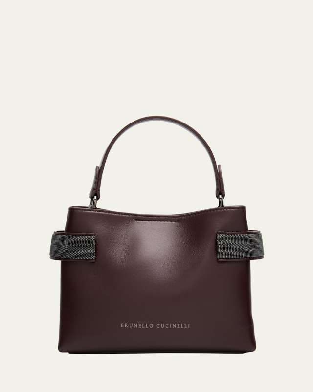 Essence Monili Leather Top-Handle Bag